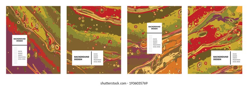 Red background design with abstract water flow