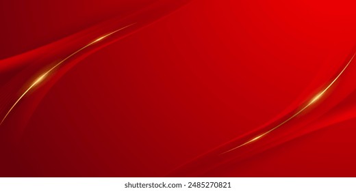 red background design With elegant effect elements. Vector image
