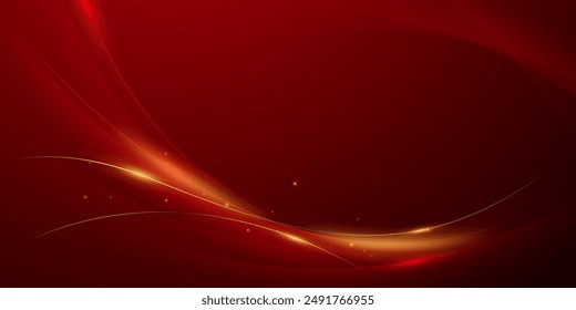 red background design With elegant effect elements. Vector image