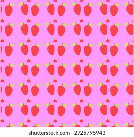 Diseño de fondo rojo con ilustraciones de cereza frescas y atractivas. Estilo alegre y moderno, ideal para carteles, redes sociales, packaging de productos, promociones y proyectos creativos
