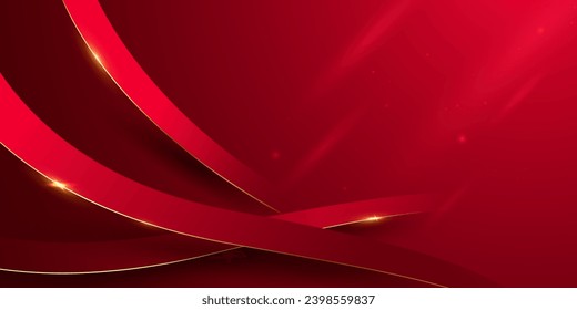 red background design With luxurious effect elements Vector illustration