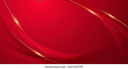 red background design With luxurious effect elements Vector illustration