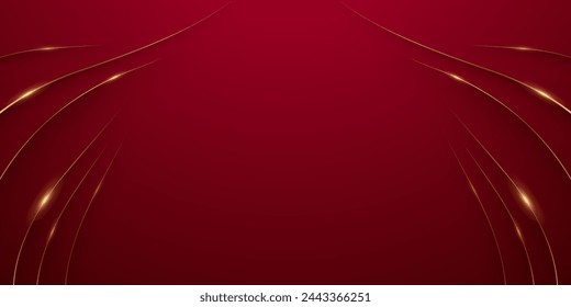 red background design With luxurious effect elements Vector illustration