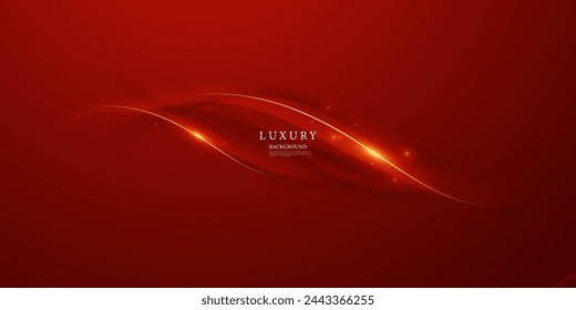 red background design With luxurious effect elements Vector illustration