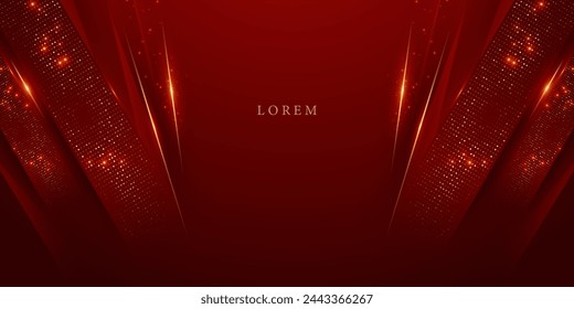 red background design With luxurious effect elements Vector illustration