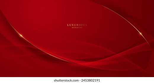 red background design With luxurious effect elements Vector illustration