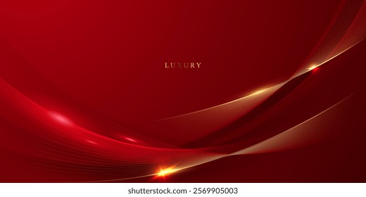 red background design With luxurious effect elements Vector illustration