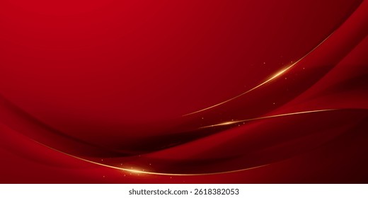 red background design With luxurious effect elements Vector illustration
