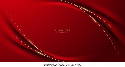 red background design With modern effect elements, vector illustration