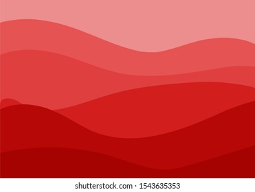 Red background of different shades and ripples.