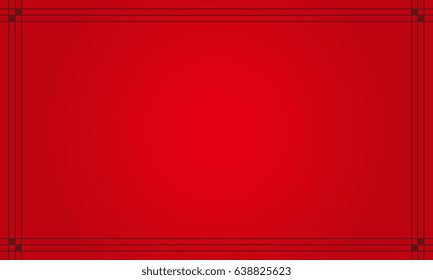 Red background with edge striped line frame