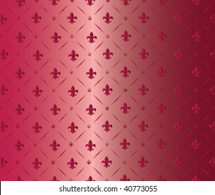 Red background with fleur de lis