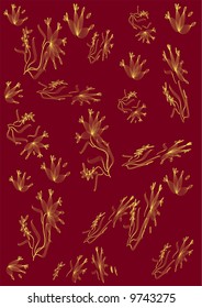red background flowers