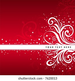 Red background with frame for text