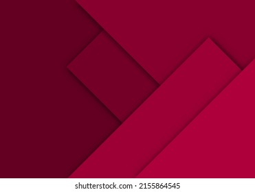 Red Background Geometric Overlap Layer Paper Cut on Dark with Space Design