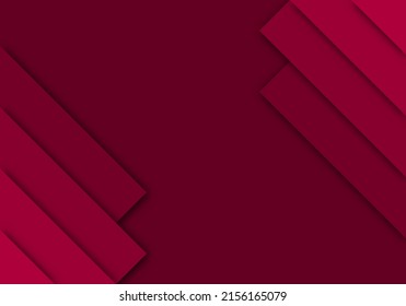 Red Background Geometric Overlap Layer Paper Cut on Dark with Space Design