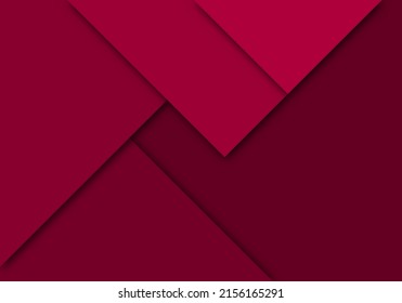 Red Background Geometric Overlap Layer Paper Cut on Dark with Space Design