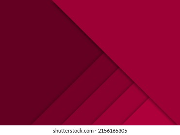 Red Background Geometric Overlap Layer Paper Cut on Dark with Space Design