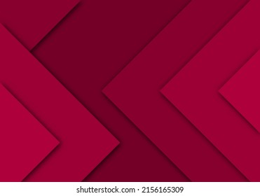 Red Background Geometric Overlap Layer Paper Cut on Dark with Space Design