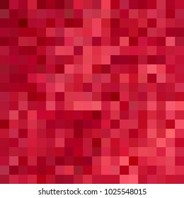 Red background. Geometric style. Mesh of squares. Mosaic template for your design. Red space.