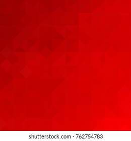 Red background. Geometric style. Mesh of triangles. Mosaic template for your design. Red space.