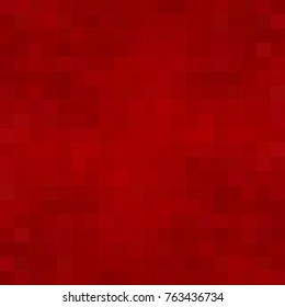 Red background. Geometric style. Mesh of squares. Mosaic template for your design. Red space.