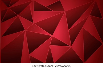 red background geometric triangle shape modern banner design element	