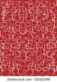 Red background with glasses of alcohol drinks