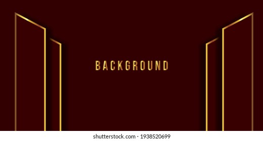 Red background gold color vector Eps 10
