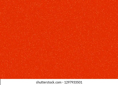 Red background with gold glitter. Illustration of falling shiny particles on red background. Holiday Decorative element for the card, invitation. Vector illustration.