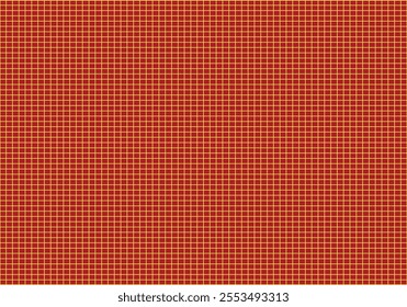 Red background with gold line grid