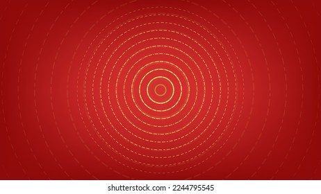 Red background and golden border with space. Lunar new year concept, Chinese new year background. vector.