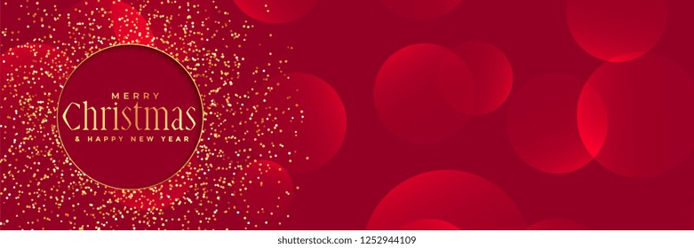 red background with golden glitter for christmas festival