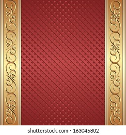 red background with golden ornaments