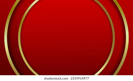 fondo rojo con contorno dorado