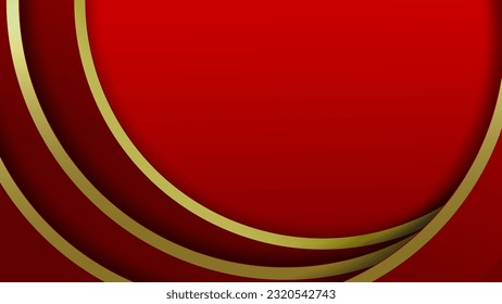 fondo rojo con contorno dorado