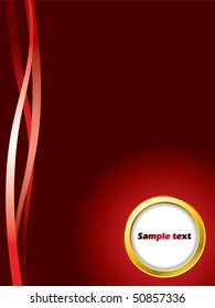 Red background with golden ring