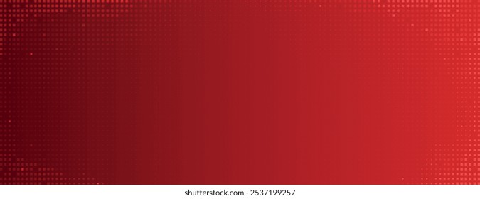 Fundo vermelho com gradiente e textura pontilhada. O fundo é vermelho vibrante, adicionando uma sensação dinâmica e moderna. Plano de fundo de vetor de textura pontilhada com meio-tom mínimo