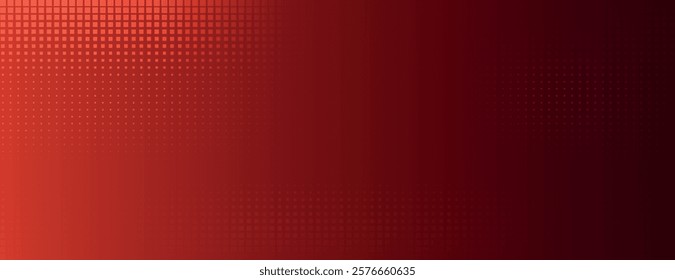 Red background with a gradient effect, featuring a dotted texture. The background is modern and vibrant, with a deep red color throughout. Minimal halftone texture, halftone dotted background vector