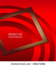 Red background gray curve line on space shadow overlap and dimension modern texture pattern for text and message website design
