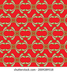 fondo rojo con forma abstracta verde