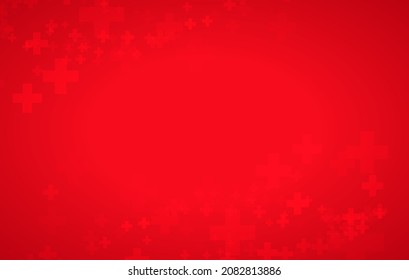 red background with health style vector illustration
