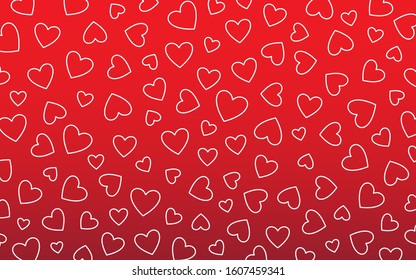 Red Background With Heart Motif