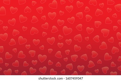 Red Background with Heart Motif