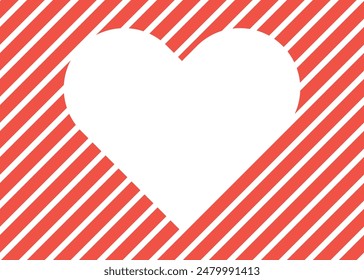 Red background with heart shape empty space.Graphic vector illustration wallpaper. 