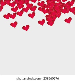 red background heart shape vector art