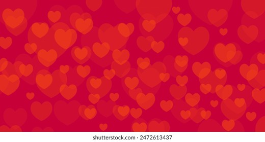 red background with heart symbol. template design for banner, poster, web, social media, greeting card.