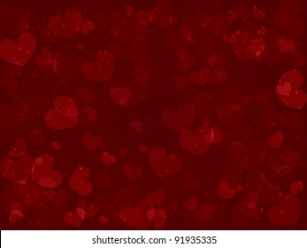 Red background from hearts
