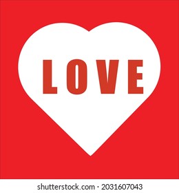 Red background with hearts with text can make a card.