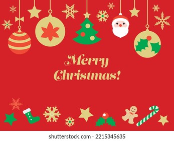 Ilustración de fondo rojo de la Navidad.